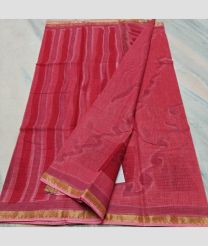 Strawberry Red and Golden kota sarees with All over Printed design
