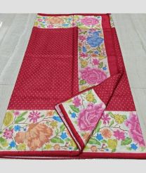 Pink and Cream kota sarees with All over Printed design