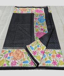 Black and Cream kota sarees with All over Printed design