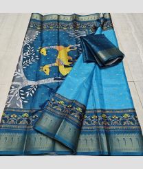 Blue Ivy and Blue kota sarees with All over Printed design