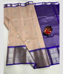 light pink colour and silver colour kuppadam pattu sarees with All over design