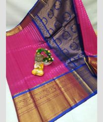 magenta and gray colour kuppadam pattu sarees with Kanchi Border design
