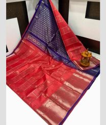 magenta and silver colour kuppadam pattu sarees with Kanchi Border Desing design