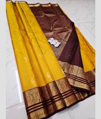 olive and brown colour kuppadam pattu sarees with All over Buttas design
