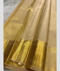 gold and grey colour kuppadam pattu sarees with All over design