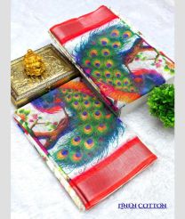 grey and blue colour linen sarees with All over Floral Printed design