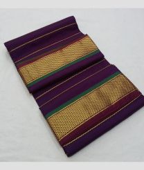 Plum Purple and Green madisar sarees with All over Lines design
