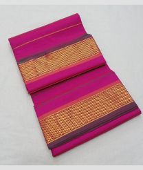 Pink and Dull Purple madisar sarees with All over Lines design
