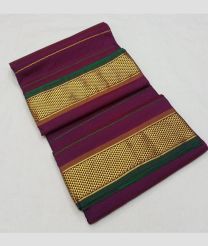 Magenta and Green madisar sarees with All over Lines design