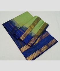 Pista and Navy blue madisar sarees with All over Lines design