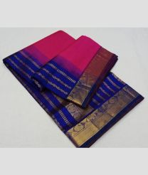 Pink and Royal Blue madisar sarees with All over Lines design