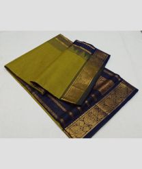 Mehendi Green and Navy Blue madisar sarees with All over Lines design