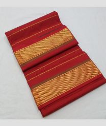 Tomato Red and Golden madisar sarees with Kanchi Border design