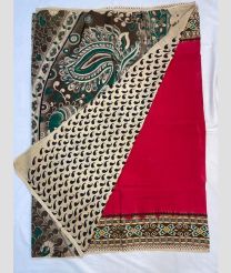 Pink and Teal mangalagiri cotton sarees with All over Kalamkari design