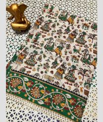 gray colour mangalagiri cotton sarees with All Over Printing design