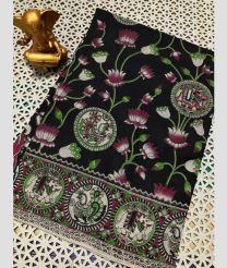 charcoal colour mangalagiri cotton sarees with All Over Printing design