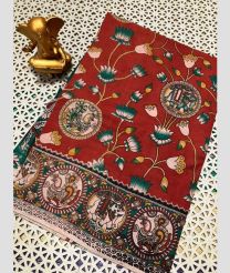 magenta colour mangalagiri cotton sarees with All Over Printing design