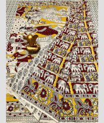gray colour mangalagiri cotton sarees with All Over Printing design
