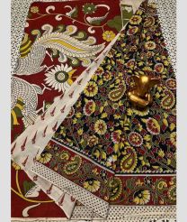 magenta and charcoal  colour mangalagiri cotton sarees with All Over Printing design