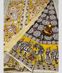 olive colour mangalagiri cotton sarees with All Over Printing design