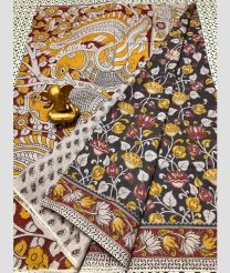 charcoal and olive colour mangalagiri cotton sarees with All Over Printing design