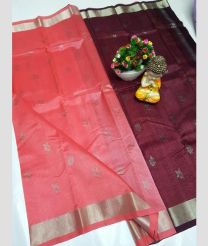 Bean Red and Maroon mangalagiri pattu sarees with Kaddy Border design