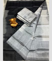 Black and Cream mangalagiri pattu sarees with Half and Half design