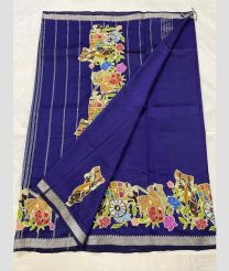 Purple Blue and Silver mangalagiri pattu sarees with Jari Border design