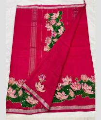 Red and Silver mangalagiri pattu sarees with Jari Border design