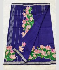 Plum Purple and Silver mangalagiri pattu sarees with Jari Border design
