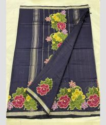 Dark Grey and Silver mangalagiri pattu sarees with Jari Border design