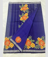 Lite Purple Blue and Silver mangalagiri pattu sarees with Jari Border design