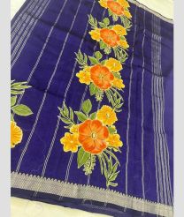 Plum purple Blue and Silver mangalagiri pattu sarees with Jari Border design