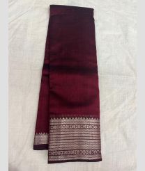 Maroon and Silver mangalagiri pattu sarees with Plain design