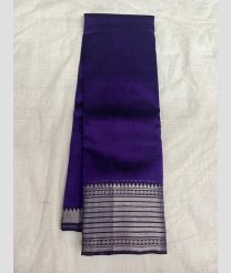 Purple and Silver mangalagiri pattu sarees with Plain design
