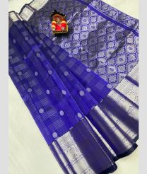 blue colour mangalagiri pattu sarees with Kanchi Border design