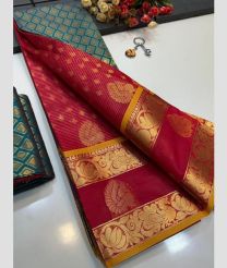 maroon colour mangalagiri pattu sarees with All over Buttas design
