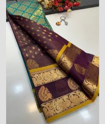purple blue colour mangalagiri pattu sarees with All over Buttas design