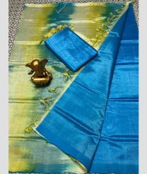 blue colour mangalagiri pattu sarees with Plain design