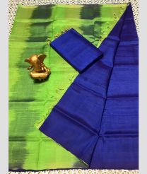 blue and light green colour mangalagiri pattu sarees with Plain design