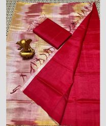 maroon and pink colour mangalagiri pattu sarees with Plain design