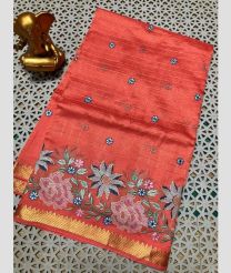 pink colour mangalagiri pattu sarees with All over Checks design