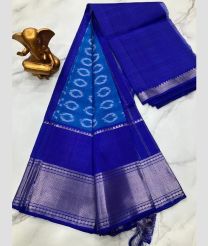 navy blue colour mangalagiri pattu sarees with Kanchi Border design