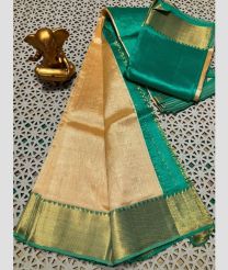 brown colour and  blue colour mangalagiri pattu sarees with Plain design