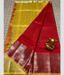 olive and maroon colour mangalagiri pattu sarees with Kanchi Border design