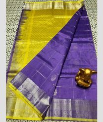 olive and violet colour mangalagiri pattu sarees with Kanchi Border design