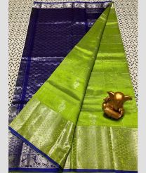 olive and silver colour mangalagiri pattu sarees with Kanchi Border design