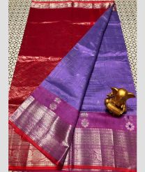 maroon and violet colour mangalagiri pattu sarees with Kanchi Border design