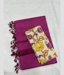 purple colour mangalagiri pattu sarees with Plain design