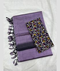light violet colour mangalagiri pattu sarees with Plain design
